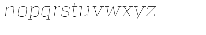Quadon Thin Italic Font LOWERCASE