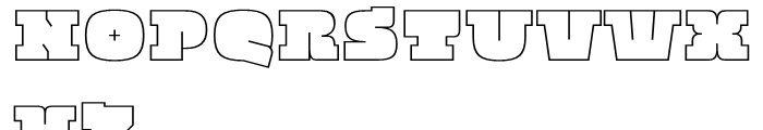 Quadratish Serif Outline Font UPPERCASE