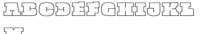 Quadratish Serif Outline Font LOWERCASE