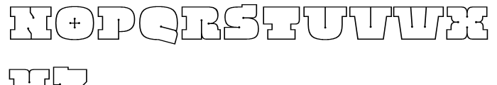 Quadratish Serif Outline Font LOWERCASE