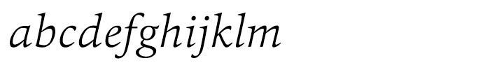 Quant Text Light Italic Font LOWERCASE
