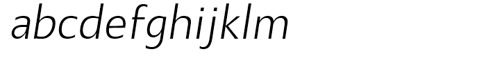 Quanta Light Italic Font LOWERCASE