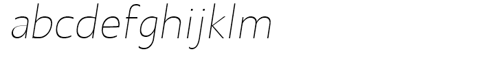 Quanta Thin Italic Font LOWERCASE