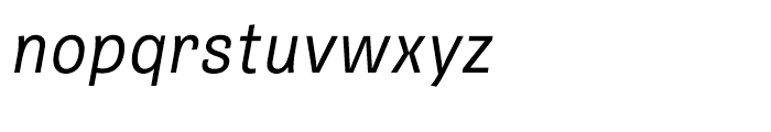 Quartal Extended Italic Font LOWERCASE
