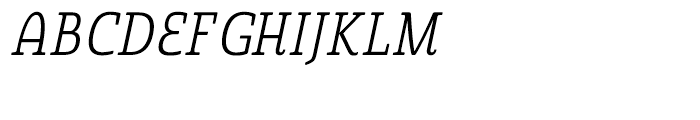 Quatie Condensed Book Italic Font UPPERCASE