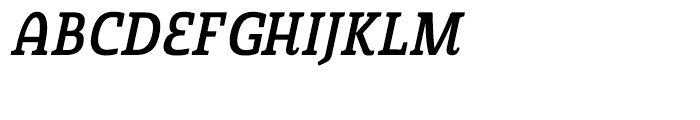 Quatie Condensed Demi Italic Font UPPERCASE