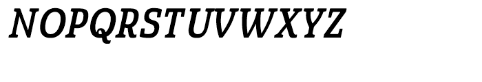 Quatie Condensed Demi Italic Font UPPERCASE