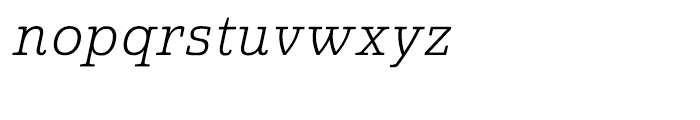 Quatie Normal Light Italic Font LOWERCASE
