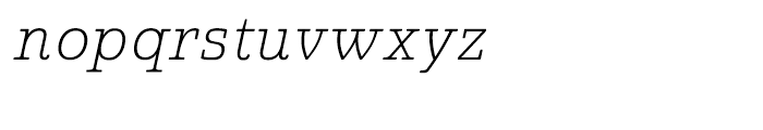 Quatie Normal Thin Italic Font LOWERCASE