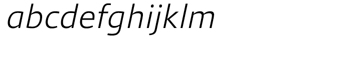 Qubo Extra Light Italic Font LOWERCASE