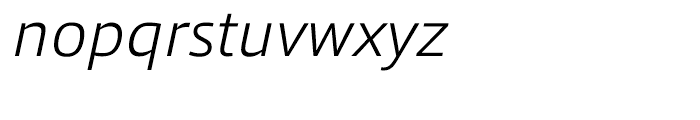 Qubo Extra Light Italic Font LOWERCASE