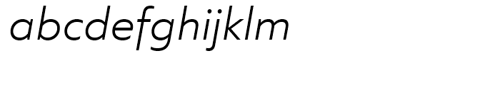 Quiet Sans Light Italic Font LOWERCASE