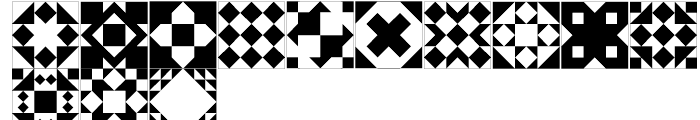 Quilt Patterns One Font UPPERCASE