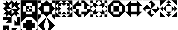 Quilt Patterns One Font UPPERCASE