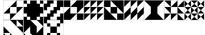 Quilt Patterns One Font LOWERCASE