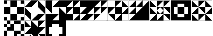 Quilt Patterns One Font LOWERCASE