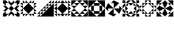 Quilt Patterns Three Font OTHER CHARS