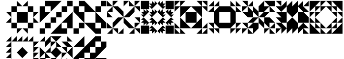 Quilt Patterns Three Font LOWERCASE
