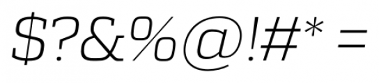 Quadon Light Italic Font OTHER CHARS