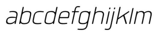 Quan Rounded Light Italic Font LOWERCASE