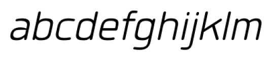 Quan Rounded SemiLight Italic Font LOWERCASE