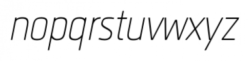 Quan Slim ExtraLight Italic Font LOWERCASE