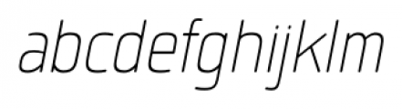 Quan Slim R ExtraLight Italic Font LOWERCASE