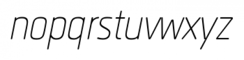 Quan Slim R ExtraLight Italic Font LOWERCASE