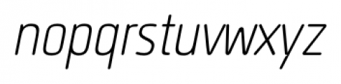 Quan Slim R Light Italic Font LOWERCASE