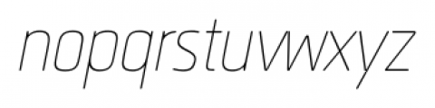 Quan Slim R Thin Italic Font LOWERCASE