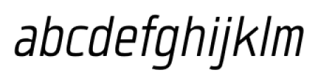 Quan Slim SemiLight Italic Font LOWERCASE