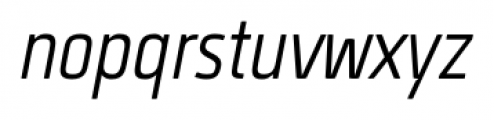 Quan Slim SemiLight Italic Font LOWERCASE