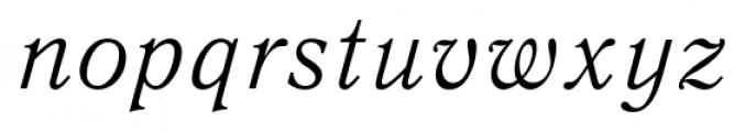 Quant Antiqua Italic Font LOWERCASE