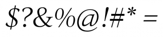 Quant Light Italic Font OTHER CHARS