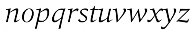 Quant Light Italic Font LOWERCASE