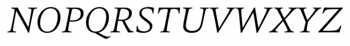 Quant Text Light Italic Font UPPERCASE