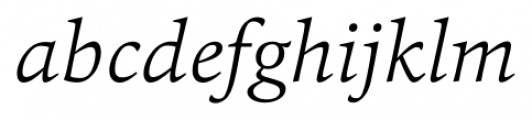 Quant Text Light Italic Font LOWERCASE