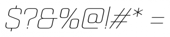 Quarca Ext Thin Italic Font OTHER CHARS