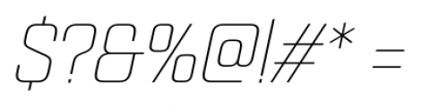 Quarca Norm Thin Italic Font OTHER CHARS