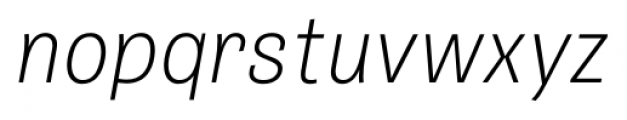 Quartal Ext Light Italic Font LOWERCASE