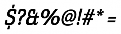 Quatie Cond Demi Italic Font OTHER CHARS