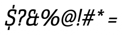 Quatie Cond Medium Italic Font OTHER CHARS