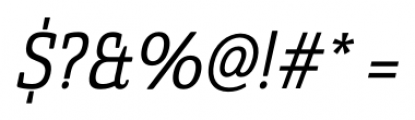 Quatie Cond Regular Italic Font OTHER CHARS