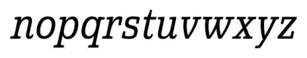 Quatie Cond Regular Italic Font LOWERCASE