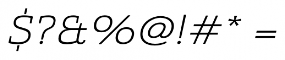 Quatie Ext Light Italic Font OTHER CHARS