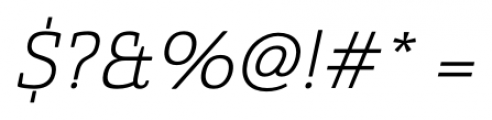 Quatie Norm Light Italic Font OTHER CHARS