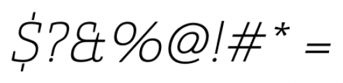 Quatie Norm Thin Italic Font OTHER CHARS