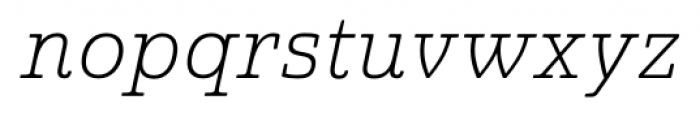 Quatie Norm Thin Italic Font LOWERCASE