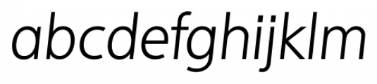 Quebec Serial Light Italic Font LOWERCASE