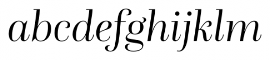 Questa Grande Light Italic Font LOWERCASE